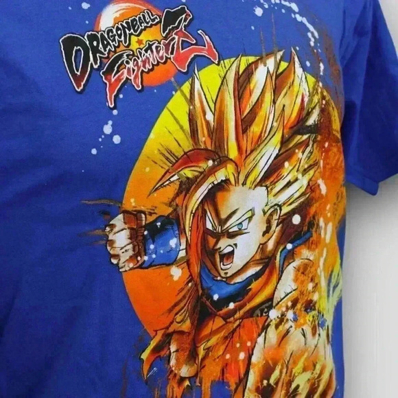 NEW! DRAGONBALL Fighterz mens blue graphic small,‎ medium t-shirt - Picture 4 of 6